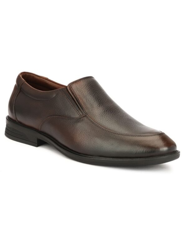 Varito Men's Rich Quality Genuine Leather Slip-On Formal Shoe – Brown