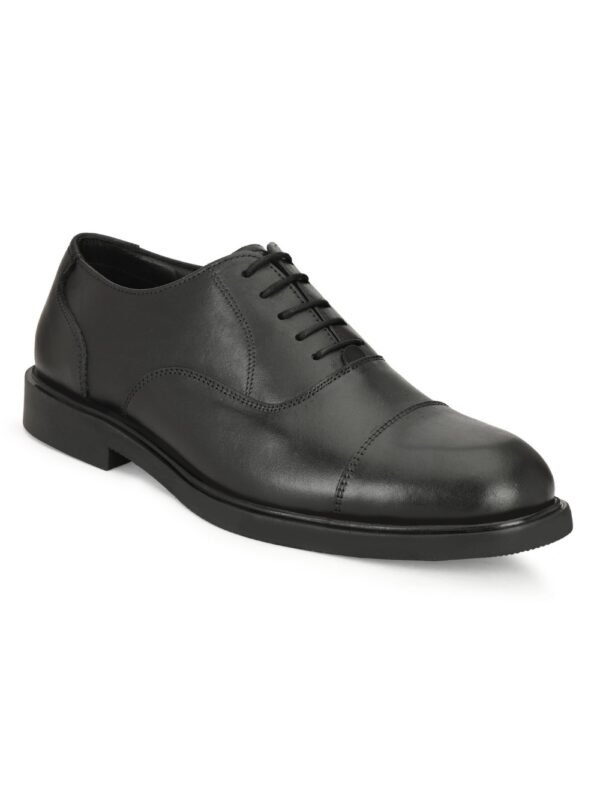 Varito Men's Handcrafted Black Crust Italian Leather Derby Shoes – Elite Executive Formal Wear