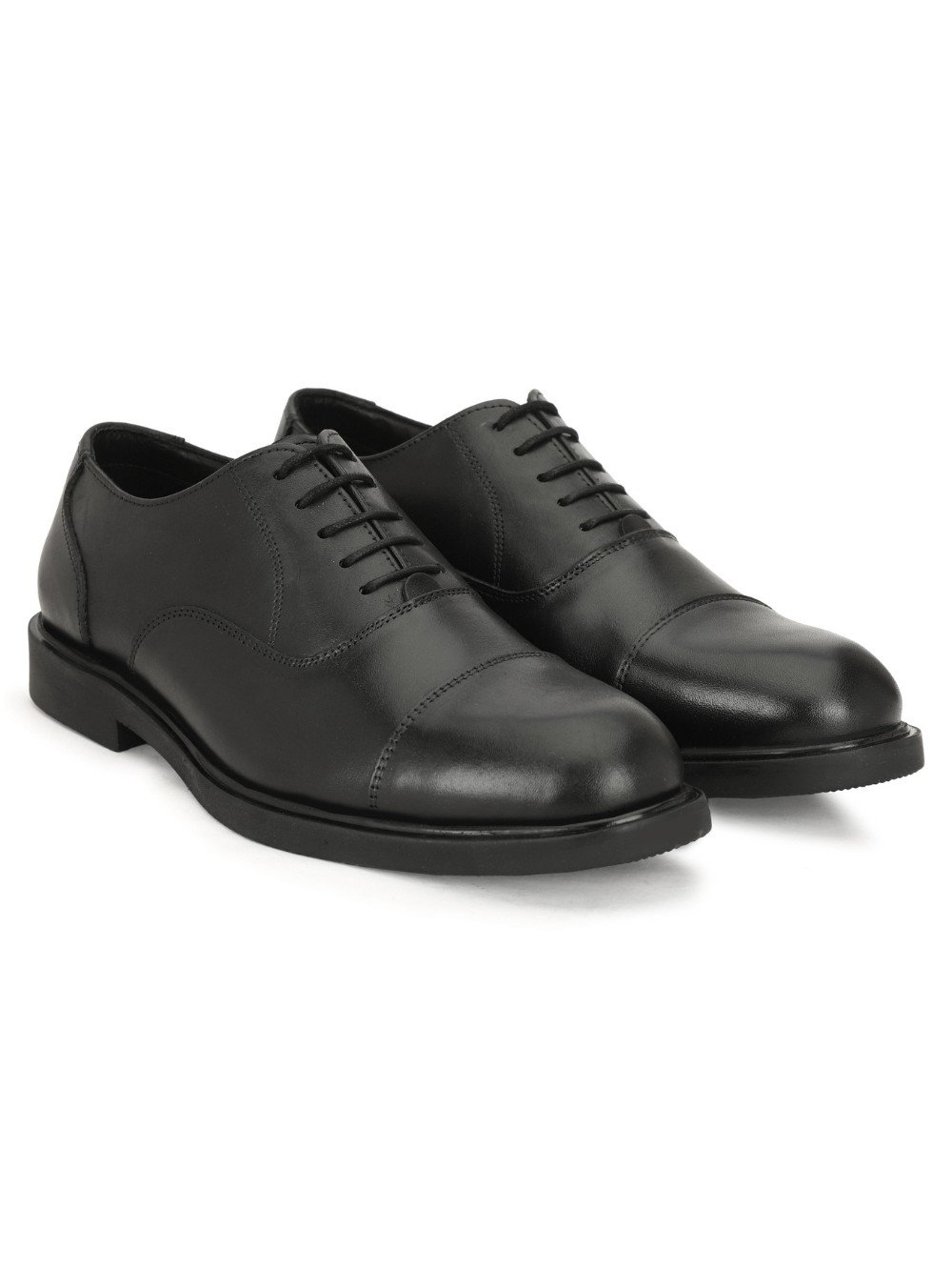 Black Leather Derby Shoes-7015_BLACK (2)